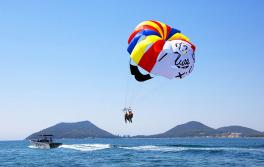 史蒂芬斯港 (Port Stephens) 的帆伞运动